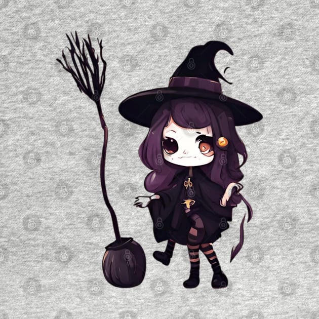 Witchcraft horror anime characters Chibi style +Halloween horror by Whisky1111